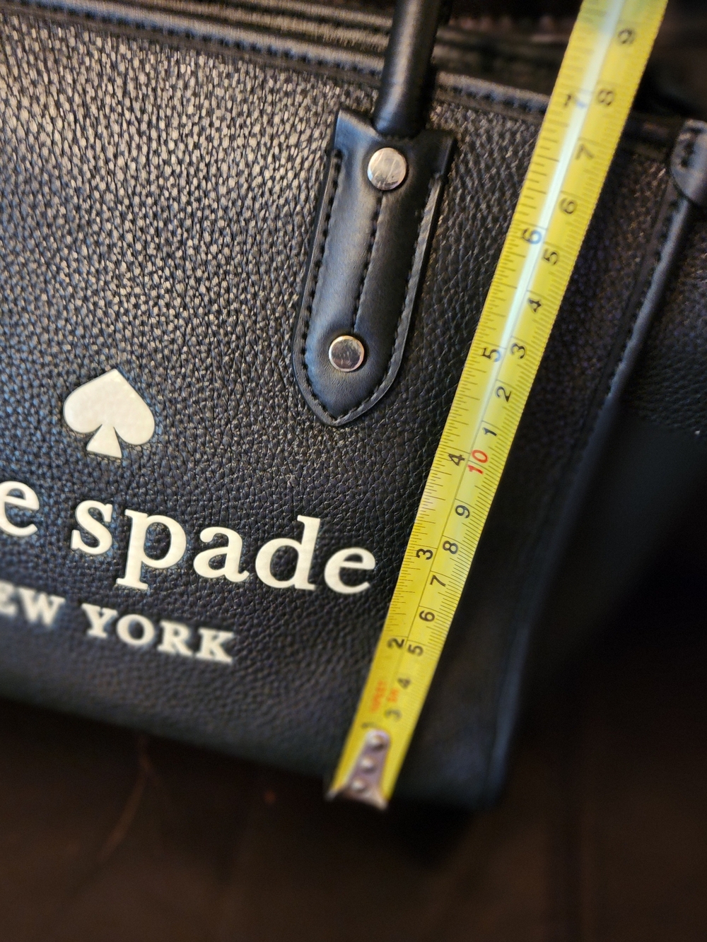 kate spade New York Black Leather Tote Bag - Picture 6 of 9